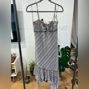 Woman’s SEVENSEVEN Asymmetrical Plaid Midi Dress